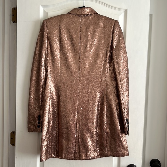 Revolve BCBGMAXAZRIA Sequin Blazer Dress in Gold M BCBG Maxazria - Picture 5 of 5